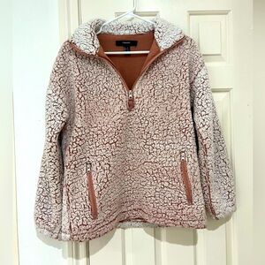 Forever 21 Sherpa pull over jacket, size small